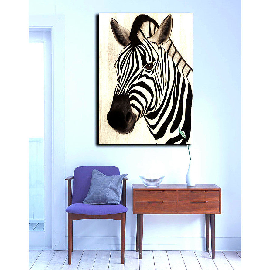 African Wild Animal Zebra Picture Printed on Canvas Painting Modern Home Living Wall Decor