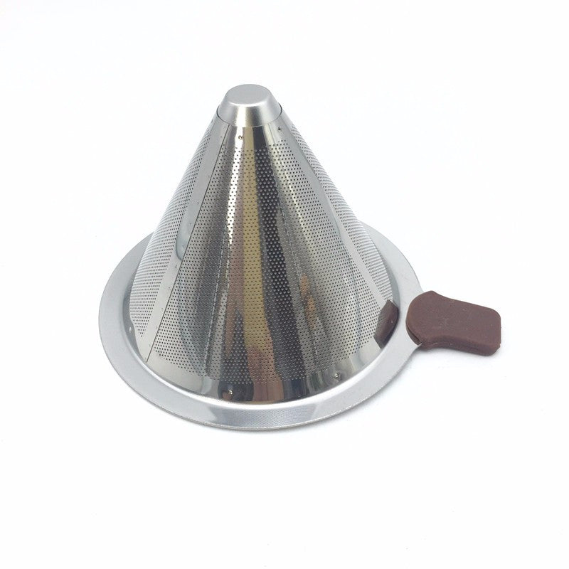 1-2 cups of coffee a portable stainless steel metal filter screen filter funnel / filter cup filters drip coffee and tea tools