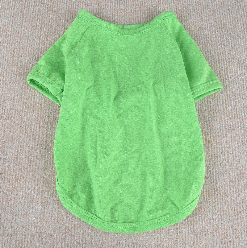 Dog Cotton T-shirt Pet Solid Clothes Clothing For Cat Dog Pajamas