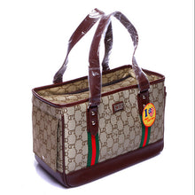 Load image into Gallery viewer, Luxury LD Printed Jacquard Dog Carrier Bag Breathable Pet Bag
