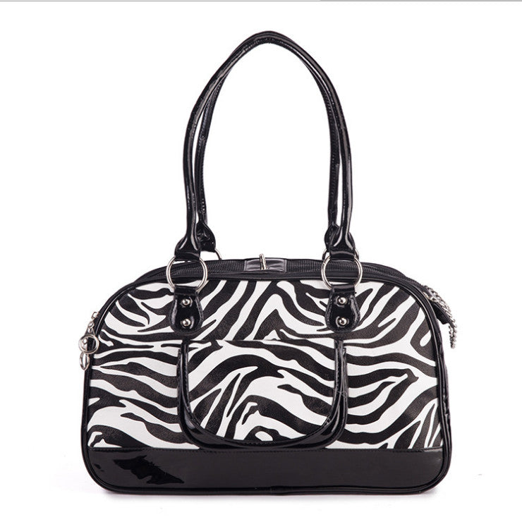 Pet Carrier Bag for Small Dogs/Cats Luxury Zebra Pattern