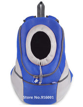 Load image into Gallery viewer, Dog Travel Carriers Shoulder Bags Blue Mesh Head Out Dog Carriers
