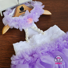 Load image into Gallery viewer, High Quality Luxury Pink Purple Dog Cat Puppy Ruffle Tutu Dress
