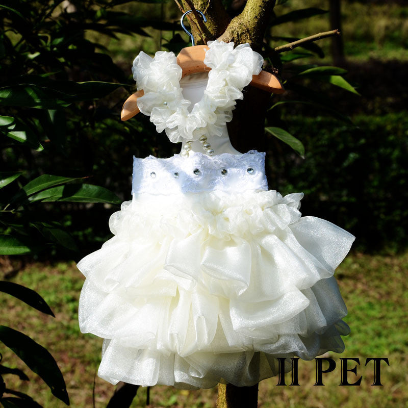 Dog Wedding Dress White Quality Dog Tutu Dresses