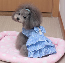 Load image into Gallery viewer, Puppy Dog Skirt Dress Poodle Princess Dog Dress Summer Cute Polka Dot 100% Cotton Dog Clothes Free Shipping
