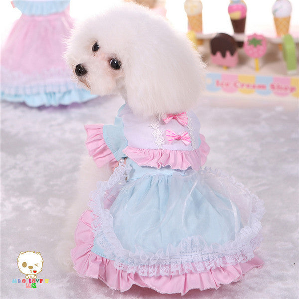 Dog Clothes Pet Dog Dress Summer Clothing for Small Dog Cat Wholesale Pet Products Cute Lolita Dog Skirt Chihuahua Teddy Yorkie