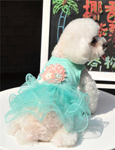 Load image into Gallery viewer, Dog Dresses  Princess with 3D Flowers for Daily Wear
