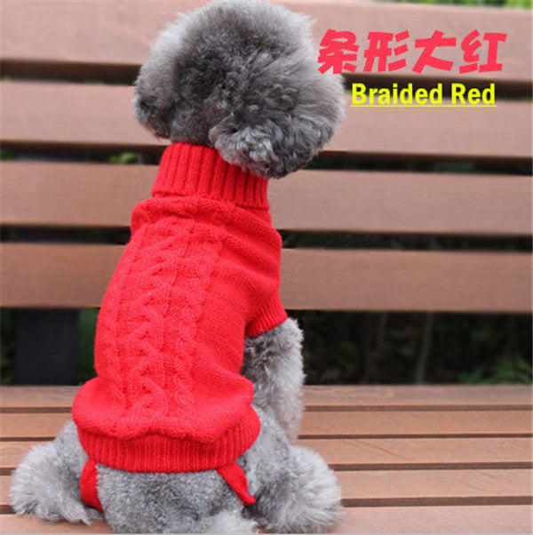 Dog Sweaters Autumn Winter Cute Pet Sweater for Cat Small Dogs Multi-Colors Basic Dog Coat Fashion Puppy Clothing for Pitbulls