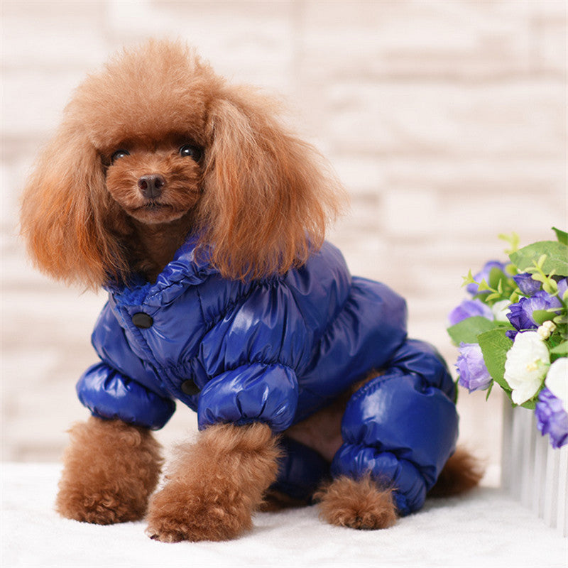 Warm Winter Dog Clothes Fur Collar Thicken Cotton Padded Pet Jacket Coat for Small Medium Dogs chihuahua Yorkie Bulldog XS-3XL