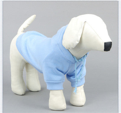 2016 High Quality 100% Cotton Super Soft&Comfortable Plain Dog Clothes Solid Color Dog Hoodies Blank Dog Clothes Solid Dog Coats