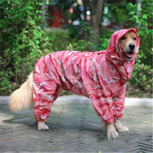 Load image into Gallery viewer, Large Dog Raincoat for Medium to Big Dogs Outdoor Camouflage Pet Clothing Waterproof Pet Clothes Coat for Husky Golden Retriever
