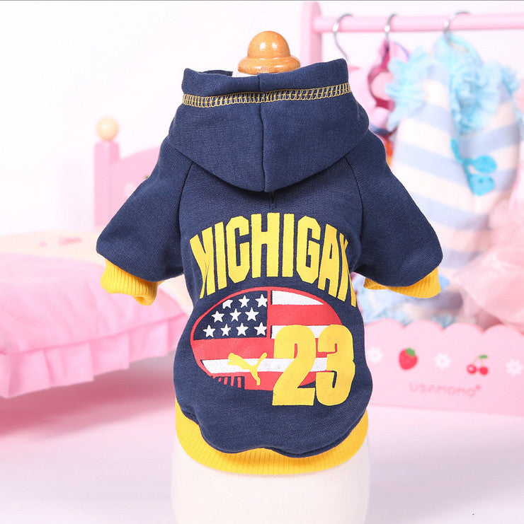 Spring And Autumn Pet Clothes Small Dog Hoodies Fashion Dog Sweatshirt 100% Cotton Clothing For Dogs Cats Hooded Dog Coat XS-L