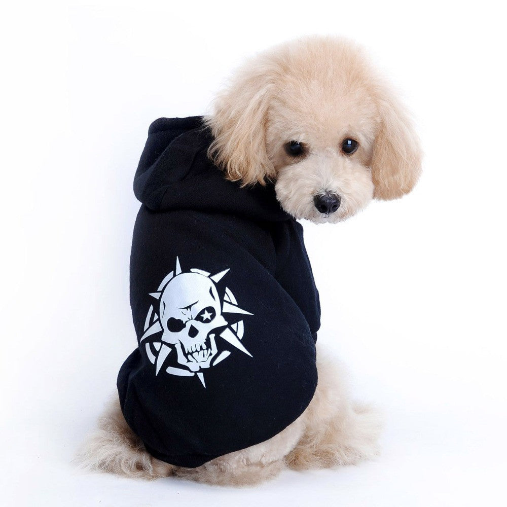 High Quality 100% Cotton Super Soft&Comfortable Plain Dog Clothes Solid Color Dog Hoodies Skull Avatar Dog Clothes Free Shipping