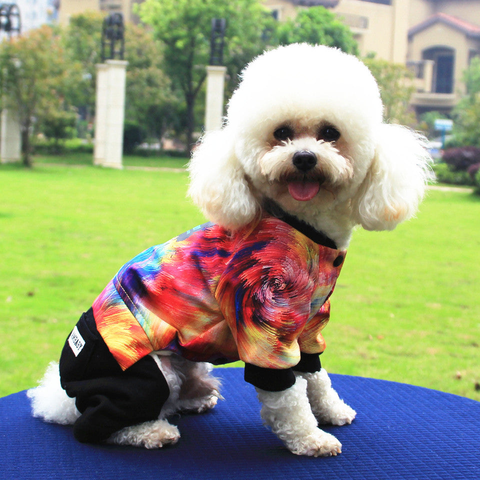 2016 Fashion Dog Clothes Small Dog Jacket Galaxy Printing Winter Dog Clothes Dog Jumpsuit Warm Dog Coat Chihuahua Pug Poodle