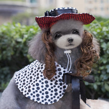 Load image into Gallery viewer, Dog Clothes Dog Cape w/Curly Hair Hat Set Small Dog Clothes
