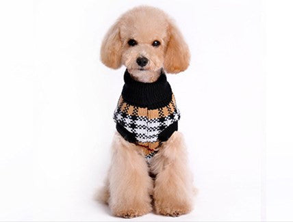 2016 New Arrival Dog Sweater plaid Autumn/Winter Knit Wool Pet Dog Sweaters female/male Dog Coat Warm