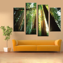 Load image into Gallery viewer, Unframed 4 Panel Green Forest Landscape Modern Large HD Print Painting Wall Art Picture For Wall Decor Home Decoration Artwork

