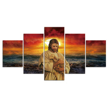 Load image into Gallery viewer, 5 Panels religion Christianity Jesus  Wall Art Pictures Canvas Painting HD Prints and Posters for Living Room
