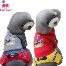 Load image into Gallery viewer, Print 100% Cotton Dog Coat Gray Red Color Warm Winter Pet Clothes Leisure Pets Jacket Clothing Free Shipping Size S M L XL XXL

