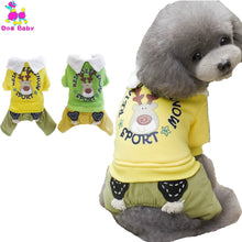 Load image into Gallery viewer, 100% Cotton Coat For Dogs Warm Winter Print Yellow Green Dogs Clothes Fashion Cool Jackets For Small Big Larger Dogs Size S-XXL
