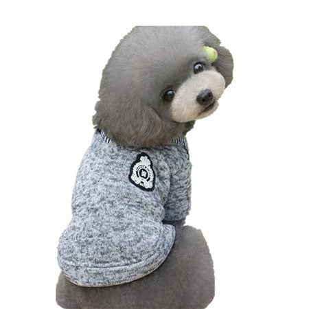 Solid 100% Cotton Winter Dog Clothes Blue Gray Color Pet Coat Fashion Jacket For Small Big Larger Dogs Free Shipping Size S-XXL