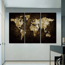 Load image into Gallery viewer, 3 Piece Canvas Paintings Home Decor HD Prints world map Pictures Poster Wall Art
