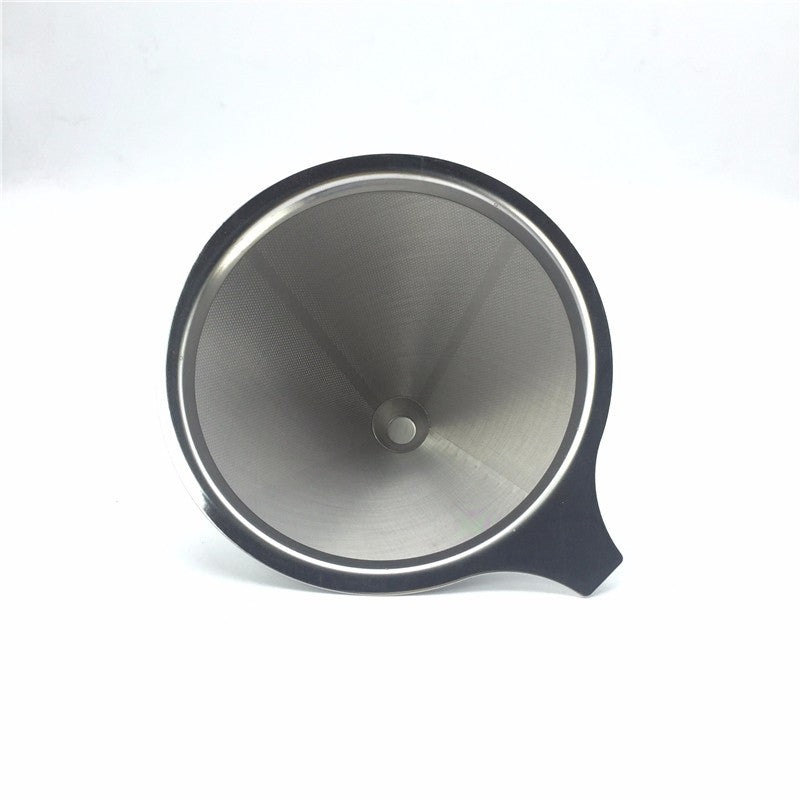 Portable stainless steel coffee filters / reusable V-type filter cup filter cone filter drip coffee maker tool sets