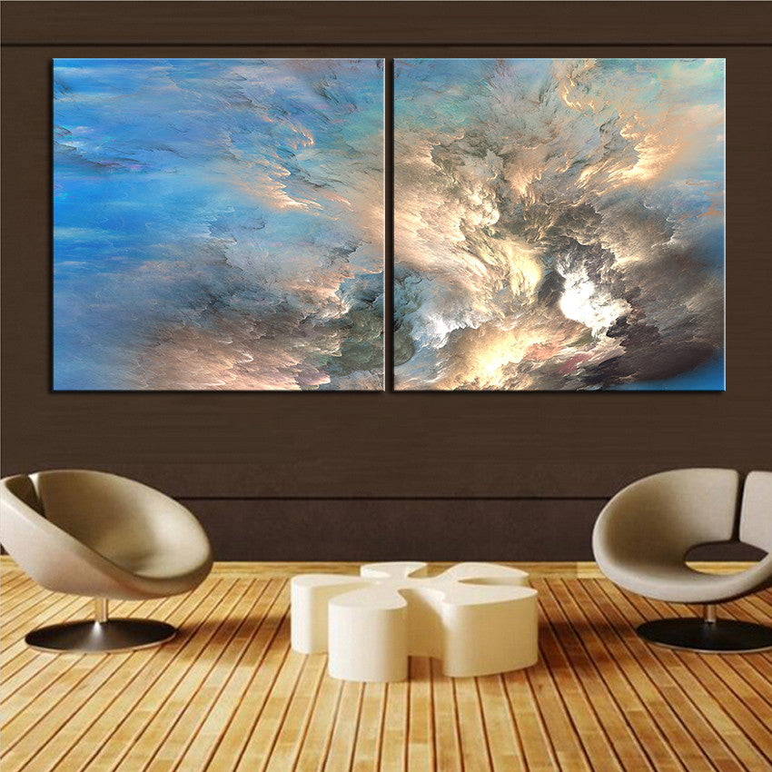 Large size 2pcs/set Print Oil Painting Wall painting NO2SET-13Home Decorative Wall Art Picture For Living Room paintng No Frame