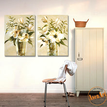 Load image into Gallery viewer, 2 Piece Set White Flower Picture for Wall Art Canvas Prints Wall Paintings for Living Room Home Decor Unframed
