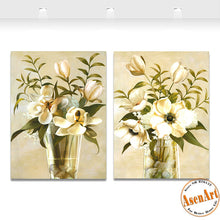 Load image into Gallery viewer, 2 Piece Set White Flower Picture for Wall Art Canvas Prints Wall Paintings for Living Room Home Decor Unframed
