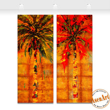 Load image into Gallery viewer, 2 Piece Set Coconut Tree Painting Canvas Prints Wall Paintings for Living Room Home Decor Wall Art Unframed
