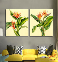 Load image into Gallery viewer, 2 Piece Set Green Plants Painting for Living Room Home Decoration Wall Art Canvas Prints Wall Picture No Frame
