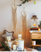 Load image into Gallery viewer, Love Heart macrame tapestry macrame wall hanging
