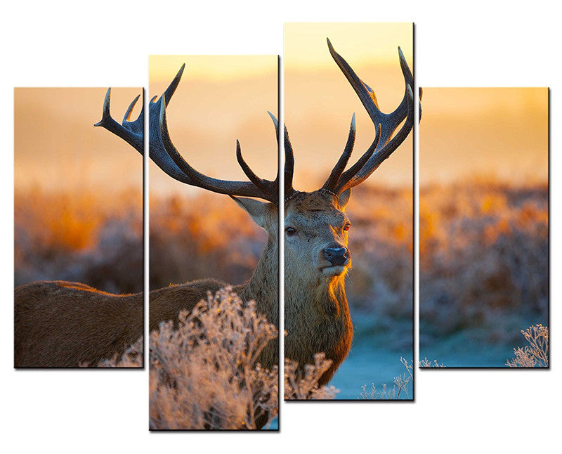 4 panels Sell The Abstract Deer Modern Home Wall Decor Painting animal Canvas Art HD Print Painting Canvas Painting Wall Picture