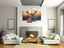 Load image into Gallery viewer, 4 panels Sell The Abstract Deer Modern Home Wall Decor Painting animal Canvas Art HD Print Painting Canvas Painting Wall Picture
