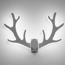 Load image into Gallery viewer, Nordic Antler wall lamp LED bedside bedroom light macarons wall sconce LED 20W hotel living room background indoor lighting

