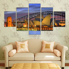 Load image into Gallery viewer, Modern No Framed Canvas Painting Harbour Bridge Picture Wall Art Sydney Landscape Home Decoration for Living Room Decor 5pcs
