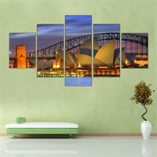 Load image into Gallery viewer, Modern No Framed Canvas Painting Harbour Bridge Picture Wall Art Sydney Landscape Home Decoration for Living Room Decor 5pcs
