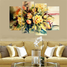 Load image into Gallery viewer, Canvas Painting Flower Print Cuadros Decoracion Modular Painting for Living Room Wall Pictures Unframed (5 Color Availble) 4pcs
