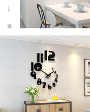 Load image into Gallery viewer, NEW Creative Numbers DIY Wall Clock Watch Modern Design Wall Watch for Living Room Home Decor Acrylic Clock Wall Mirror Stickers
