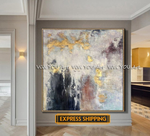 Modern Abstract Oil Painting large hand painted Abstract Painting Golden Painting Abstract Canvas for Wall Art Office Decoration