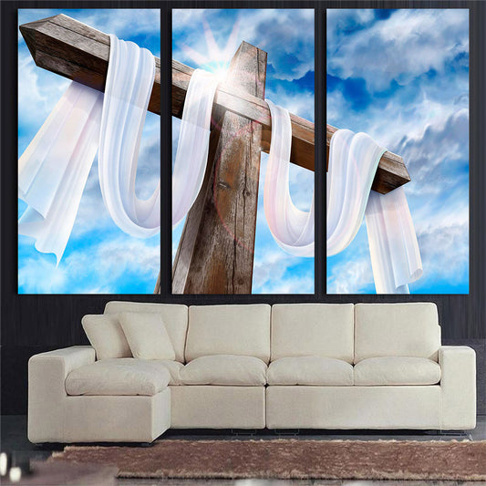 3 Panel Jesus Clounds Canvas Painting Oil Painting Print On Canvas Home Decor Wall Art Wall Picture For Living Room Unframed