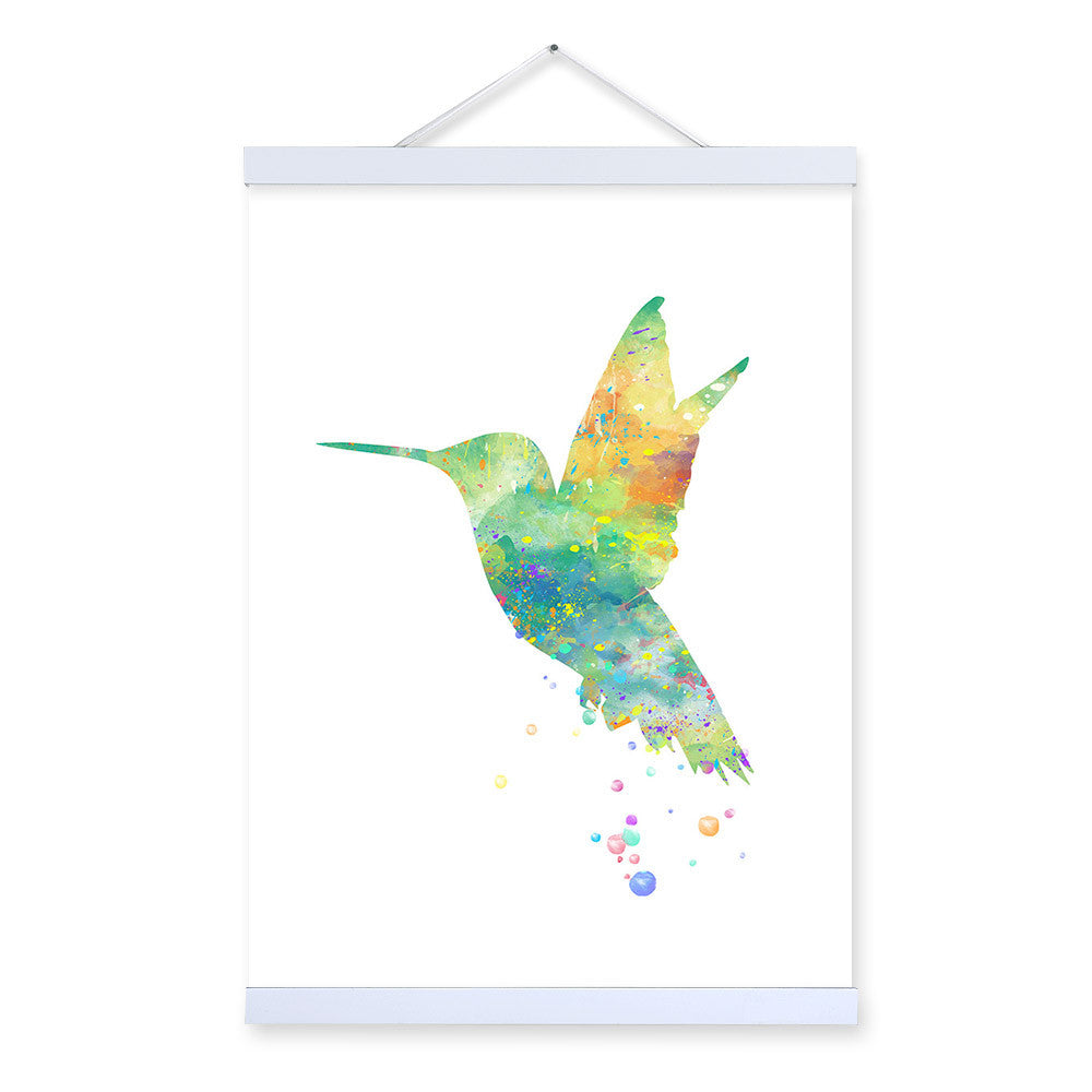 Original Watercolor Bird Animals Poster Prints Abstract Pictures Hipster Home Wall Art Decoration Canvas Painting No Frame Gifts