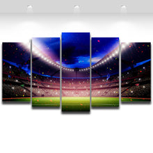 Load image into Gallery viewer, 5 Panel Football Playground World Cup Picture Painting for Living Room Soccer Fan Home Decor Wall Art Canvas Prints Unframed
