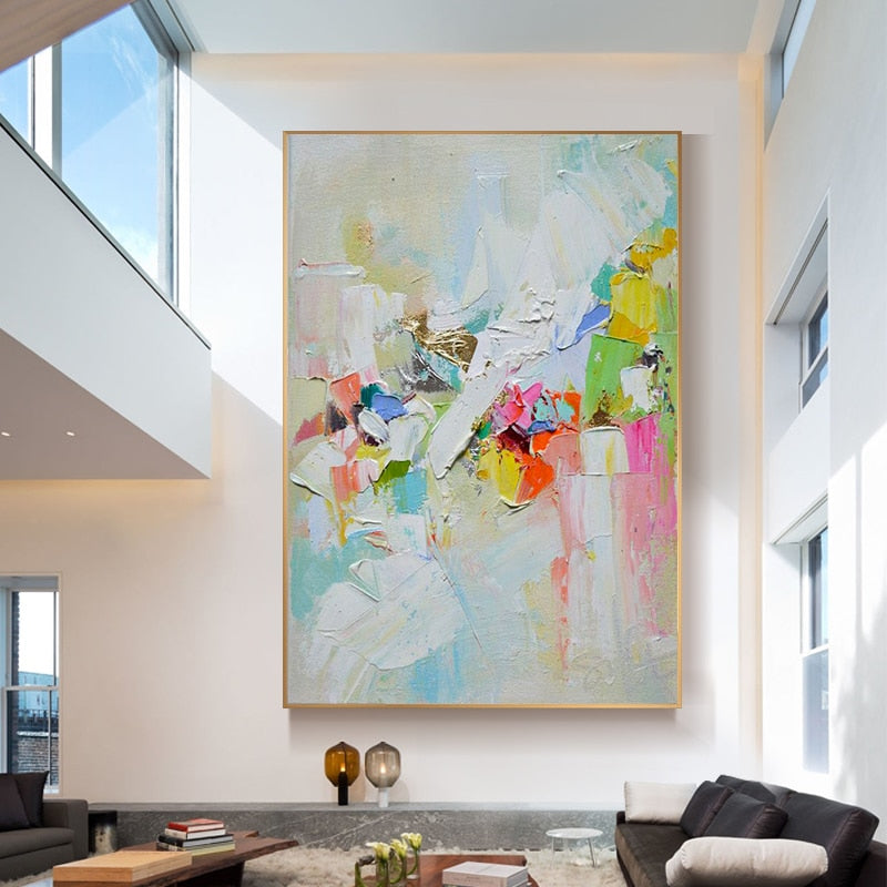 Abstract Painting 100% Handpainted Modern Abstract Painting Colorful Landscape Art Picture On Canvas For Home Decor wall picture