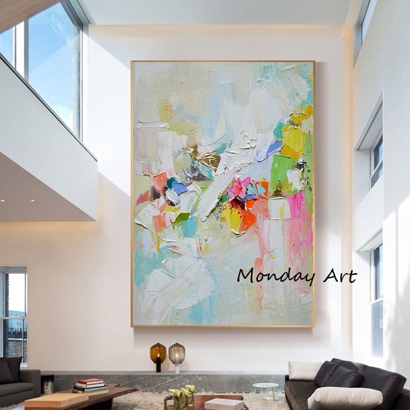 Abstract Painting 100% Handpainted Modern Abstract Painting Colorful Landscape Art Picture On Canvas For Home Decor wall picture