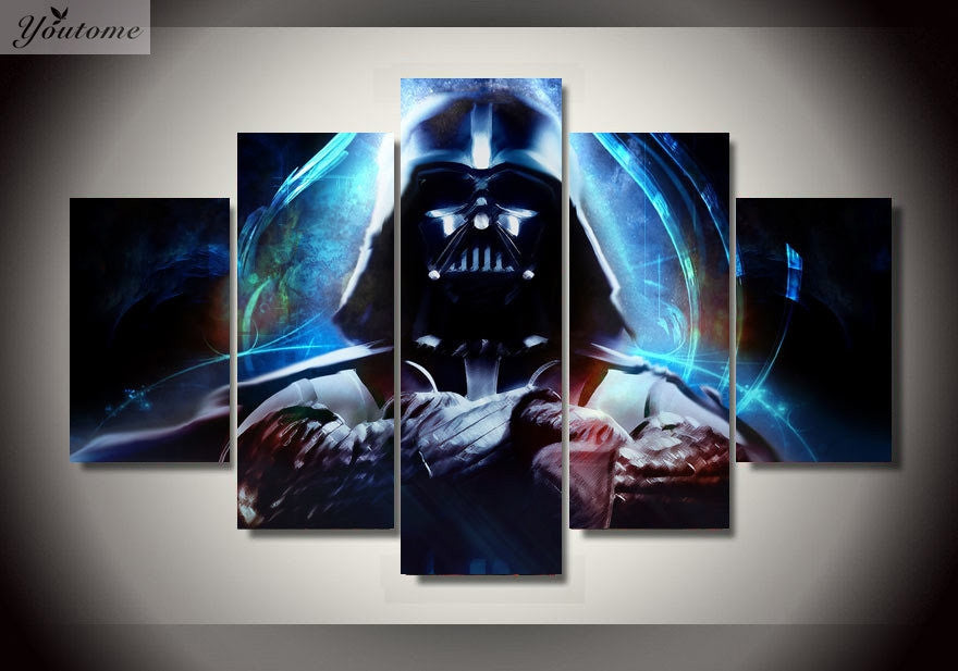 5 Panel Canvas Art  Star Wars Ship Pop Movie Art Prints Poster Abstract Wall Picture Canvas Painting No Frame Kids Room Decor