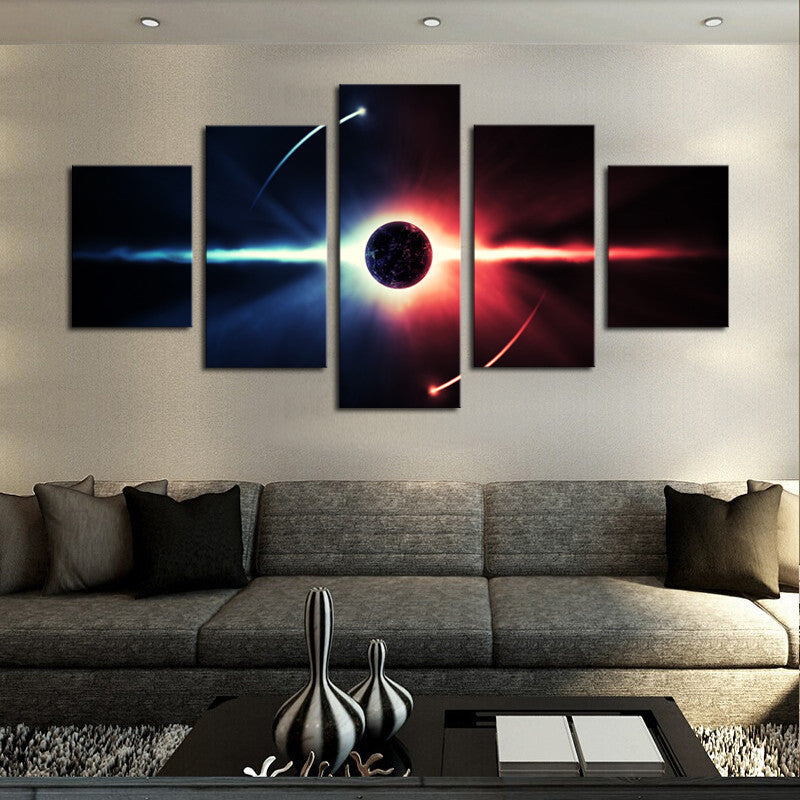 5 Pcs(No Frame)  Large HD Abstrac Planet Canvas Print Painting for Living Room, Wall Art Picture Gift,Printing On Canvas