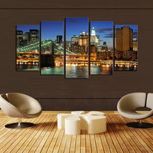 Load image into Gallery viewer, 5 panels(No Frame)The City Landscape  Home Wall Decor Painting Canvas Art HD Print Painting Canvas Wall Picture For Home Decor
