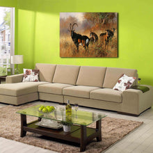 Load image into Gallery viewer, African Antelope Picture Animal Painting Printed on Canvas Modern Artwork Mural Art for Home Living Office Wall Decor
